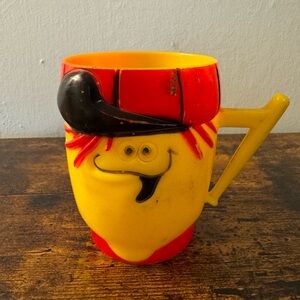 Vintage 1969 Pillsbury Kool Aid Funny Face Lefty Lemon Plastic Mug
